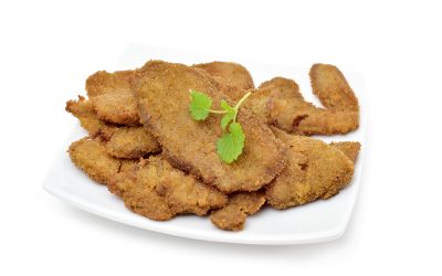 Seitan Schnitzel Bites w/ Dipping Sauce