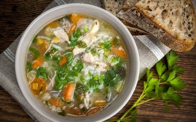 Blewish Chicken Soup and Collard Greens